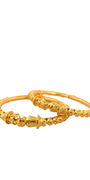 22K Gold Designer 2 Pieces Set Of Ladies Screw Bangles