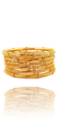 22K Gold Designer 6 Pieces Set of Bangles
