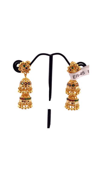 Earring jhumka hot sale designs gold