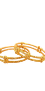 22K Gold Designer 2 Pieces Set Of Ladies Screw Bangles