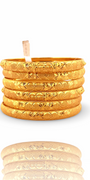 22K Gold Designer 6 Pieces Bangles Set