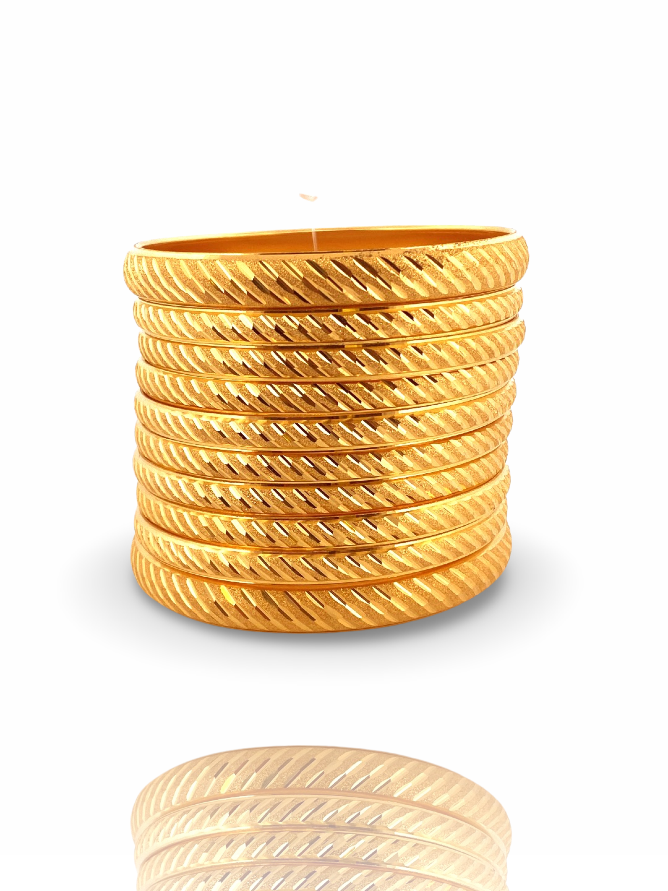 22K Gold Designer 10 Pieces Bangles Set