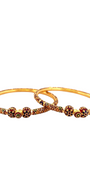 22K Gold Meena Designer 2 Pieces Set Of Ladies Screw Bangles
