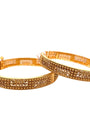 22K Gold Antique Designer 2 Pieces Set Of Ladies Screw Bangles