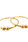 22K Gold Plain Beads 2 Pieces Set Of Ladies Bangles