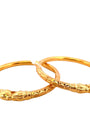 22K Gold Laser Cut 2 Pieces Set Of Ladies Bangles