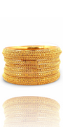 22K Gold Designer 6 Pieces Bangles Set