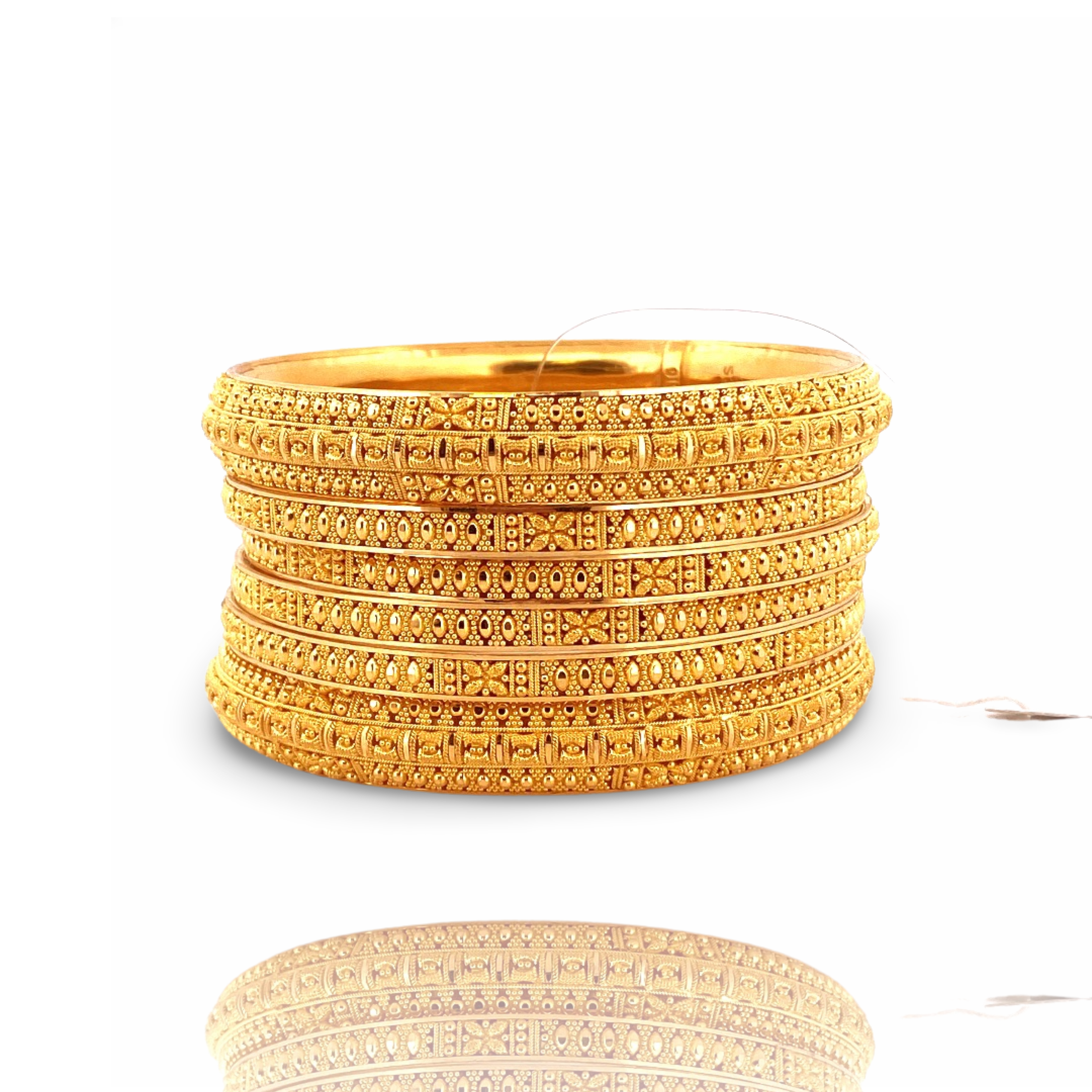 22K Gold Designer 6 Pieces Bangles Set