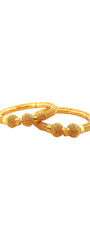 22K Gold 2 Pieces Set Of Ladies Screw Bangles