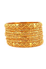 22K Gold 8 Pieces Bangles Set