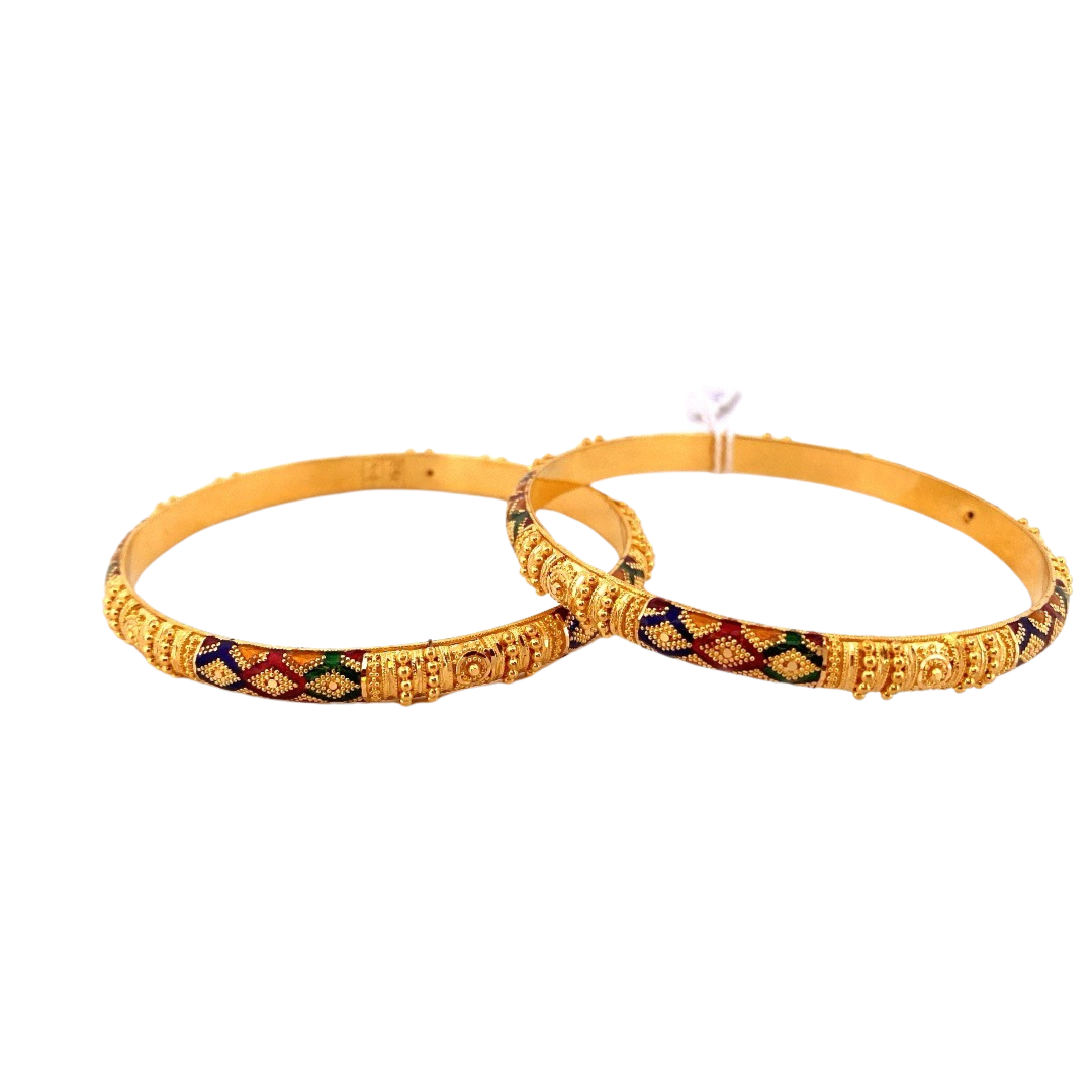 22K Gold Designer 2 Pieces Set Of Bangles