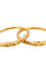 22K Gold Laser Cut 2 Pieces Set Of Ladies Bangles