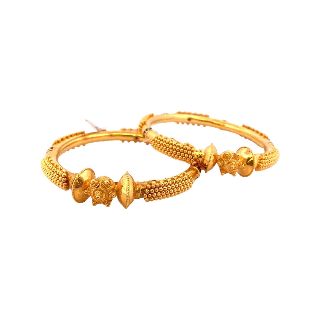 22K Gold Designer 2 Pieces Set Of Bangles