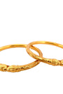 22K Gold Laser Cut 2 Pieces Set Of Ladies Bangles