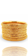 22K Gold Designer 8 Pieces Bangles Set