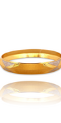 22K Gold Two-tone Designer Men's Kara