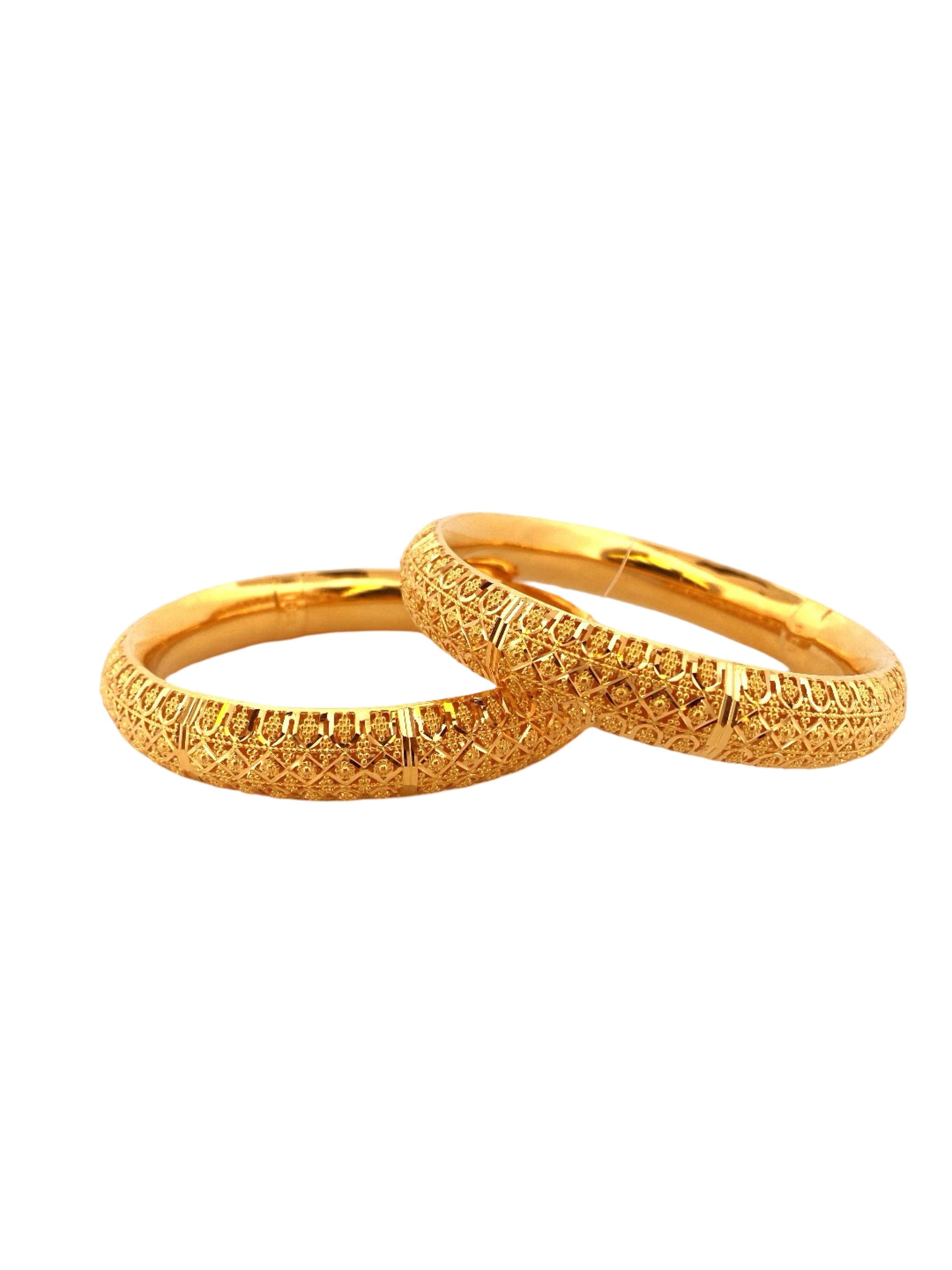 22K Gold Designer 2 Pieces Set Of Bangles