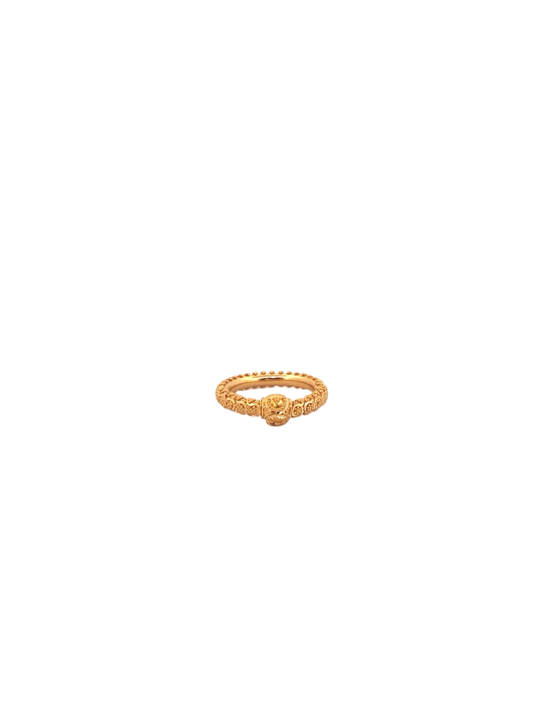 22K Gold Bead Designer Ladies Ring