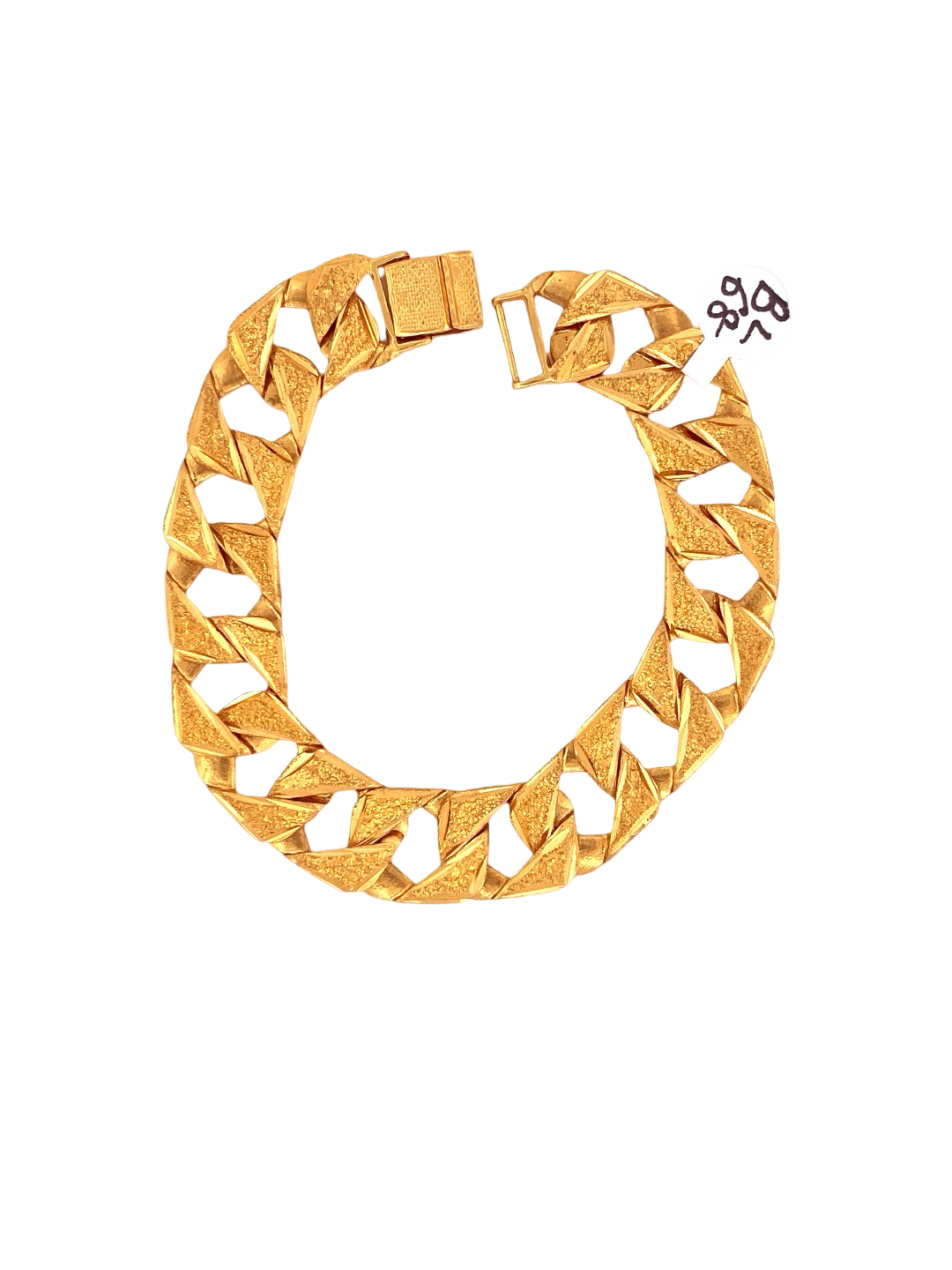 22K Gold Cuban Link Designer Men's Bracelet
