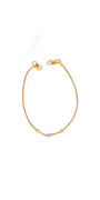 22K Gold Two-tone Designer Ladies Bracelet