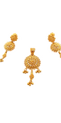 22K Gold Designer Pendant Set