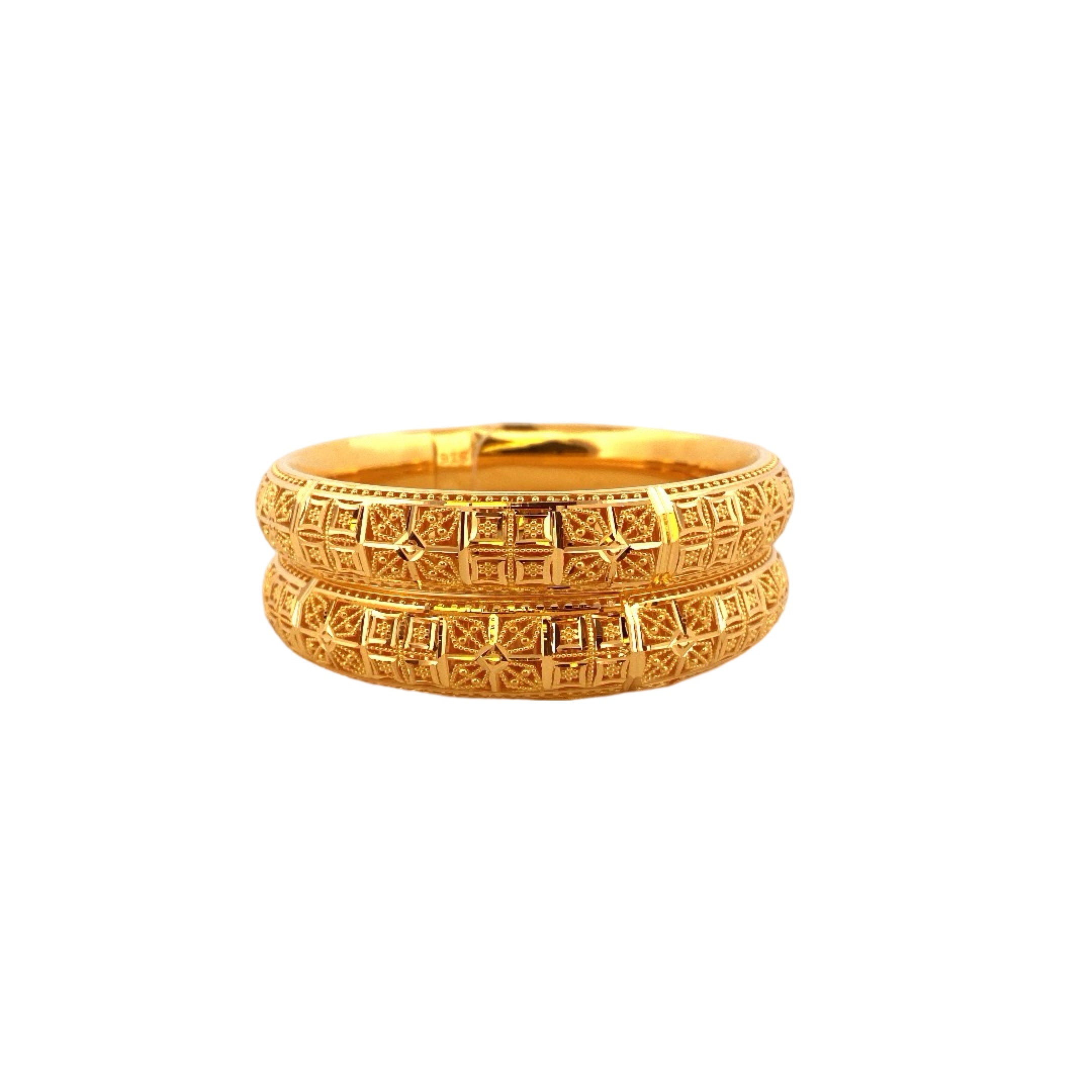 22K Gold Designer 2 Pieces Set Of Bangles