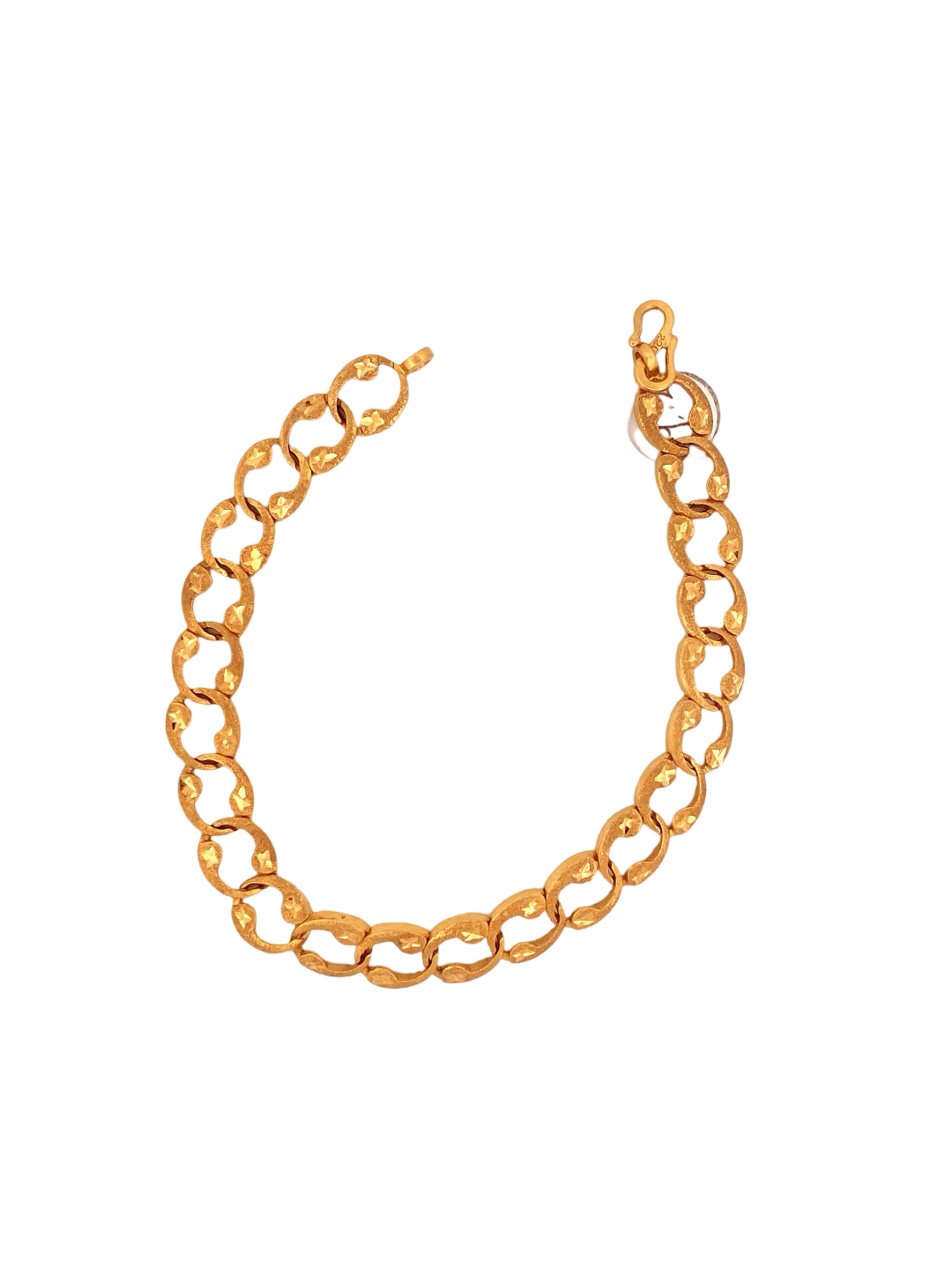 22K Gold Cuban Link Designer Men's Bracelet
