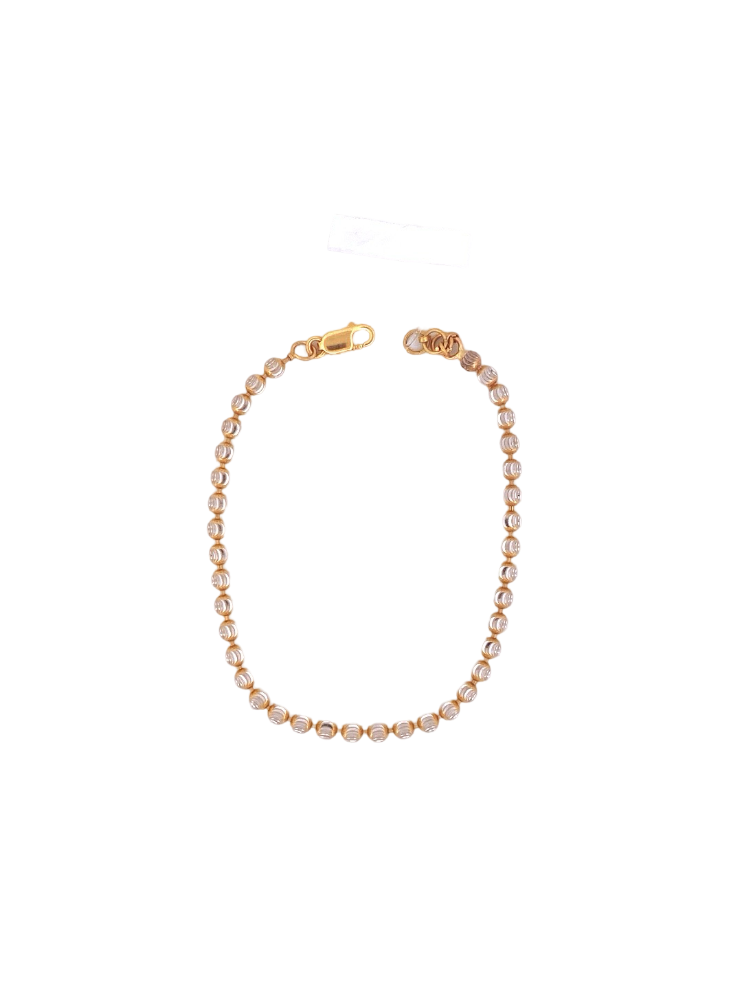 22K Gold Two-tone Beads Designer Ladies Bracelet