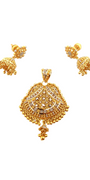 22K Gold Two-tone Designer Pendant Set