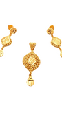 22K Gold Designer Pendant Set