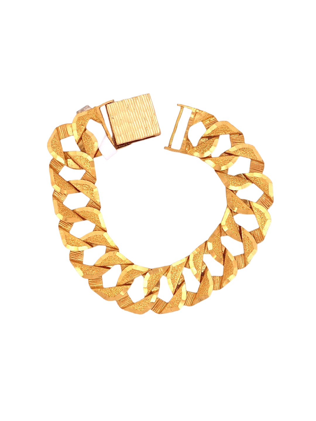 22K Gold Cuban Link Designer Men's Bracelet