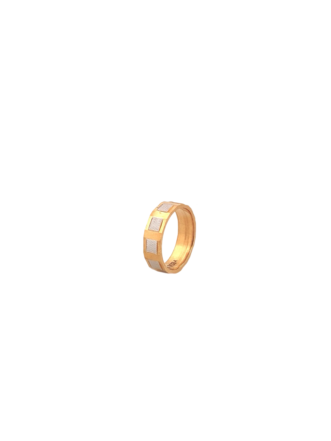22K Gold Two-tone Designer Band