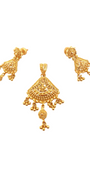 22K Gold Designer Pendant Set