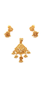 22K Gold Designer Pendant Set