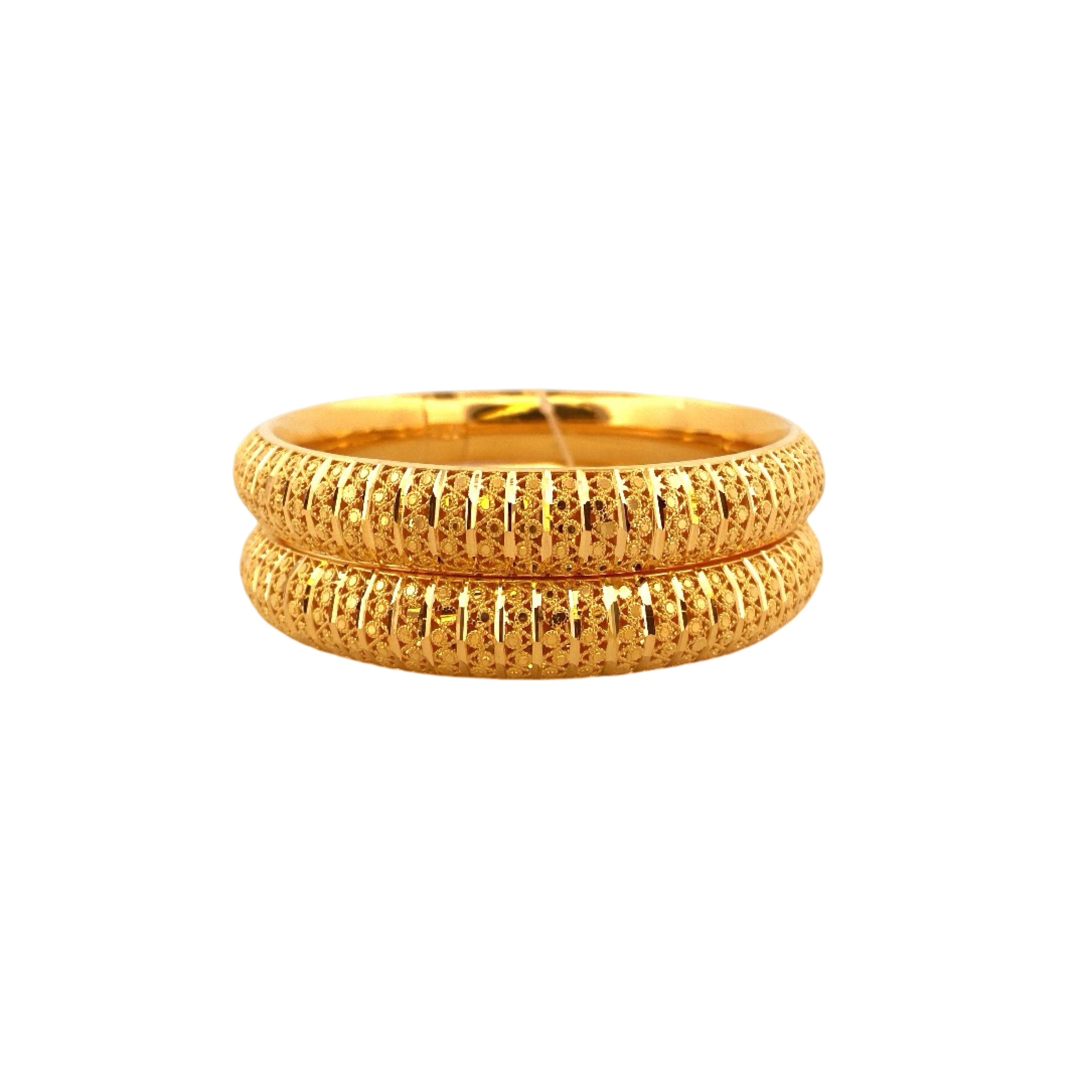 22K Gold Designer 2 Pieces Set Of Bangles