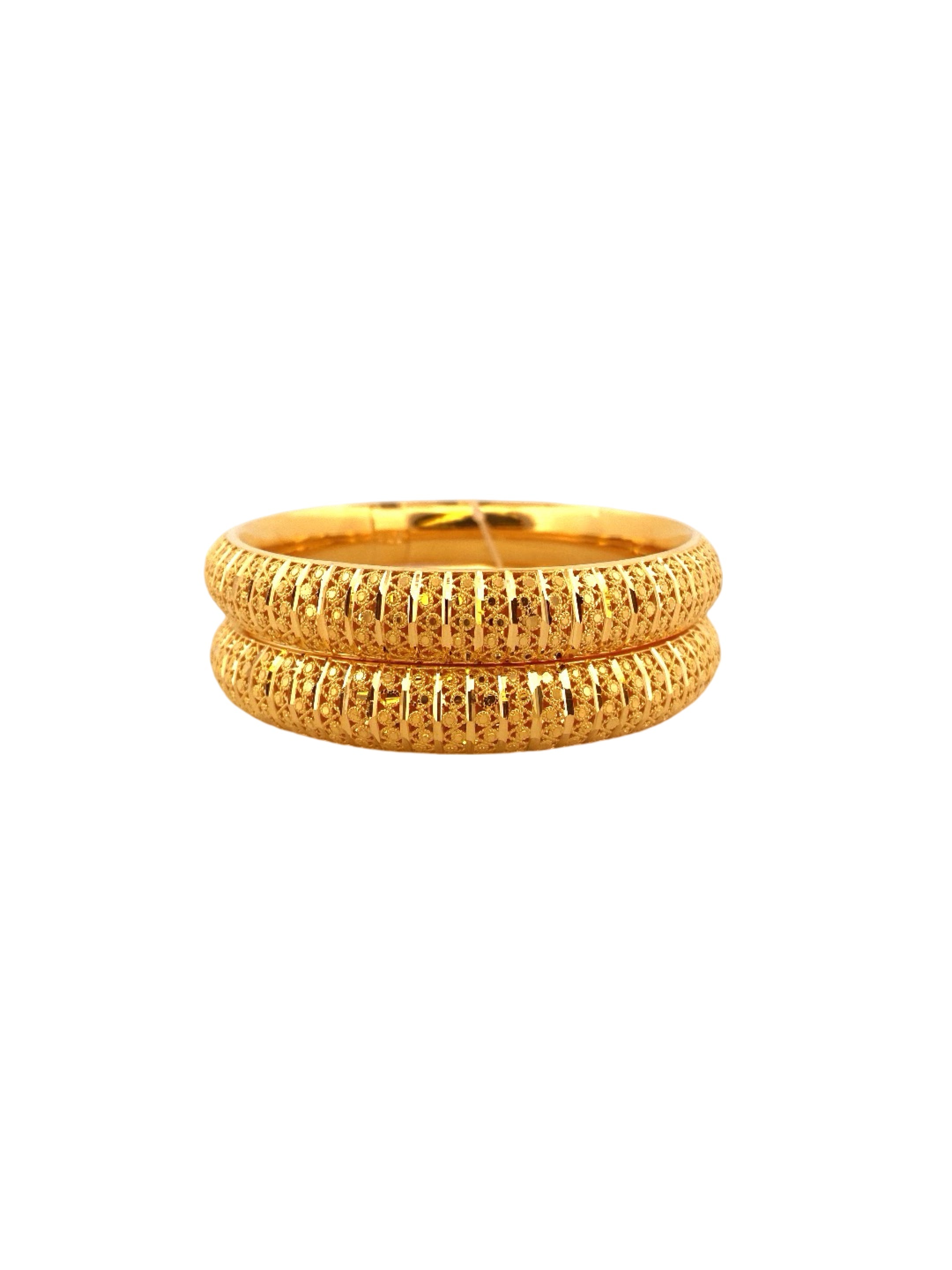 22K Gold Designer 2 Pieces Set Of Bangles