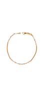 22K Gold Two-tone Bead Designer Ladies  Bracelet