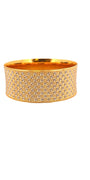 22K Gold Two-tone Designer Ladies Single Bangle