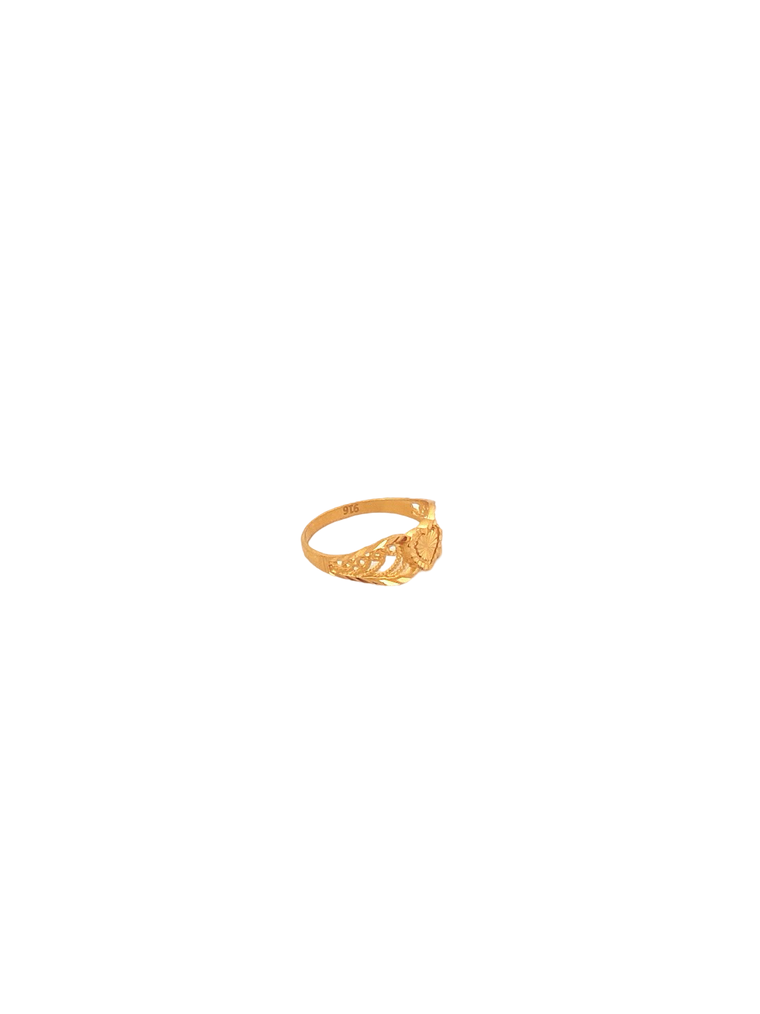 22K Gold Laser Cut Designer Ladies Ring