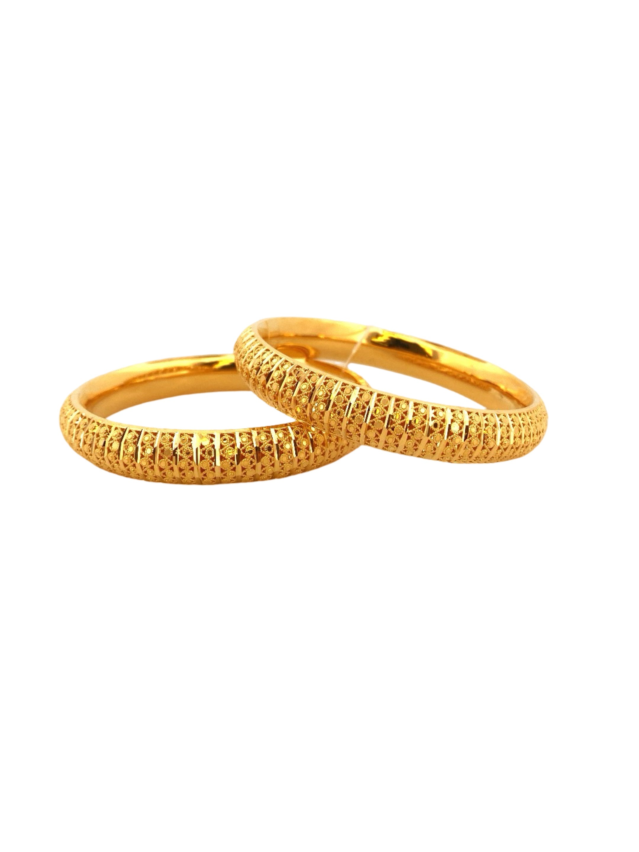 22K Gold Designer 2 Pieces Set Of Bangles
