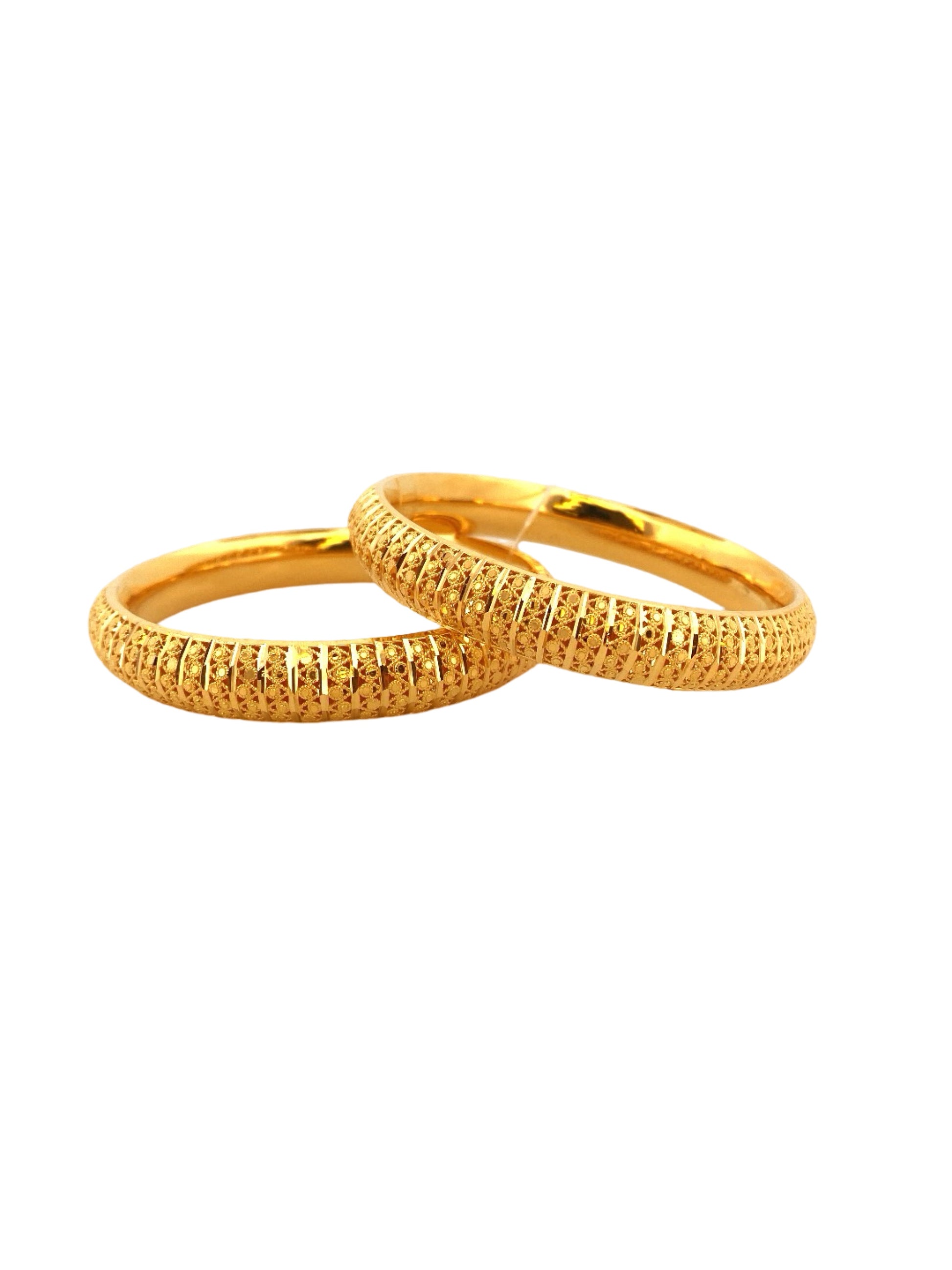22K Gold Designer 2 Pieces Set Of Bangles