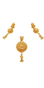 22K Gold Designer Pendant Set