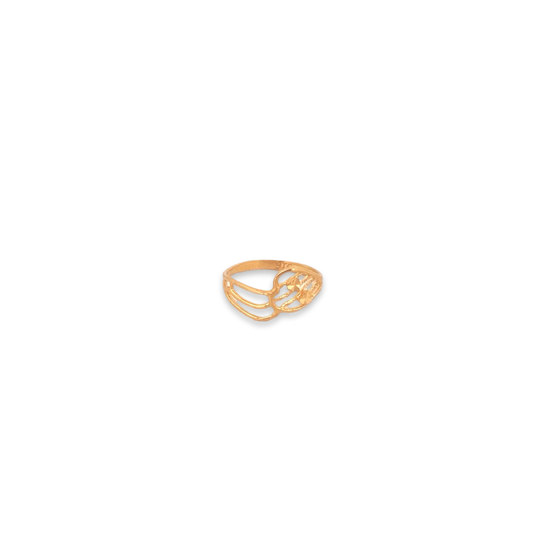 22K Gold Laser Cut Designer Ladies Ring