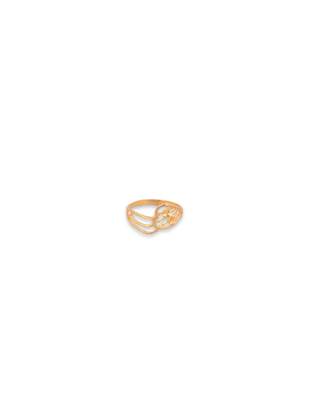 22K Gold Laser Cut Designer Ladies Ring