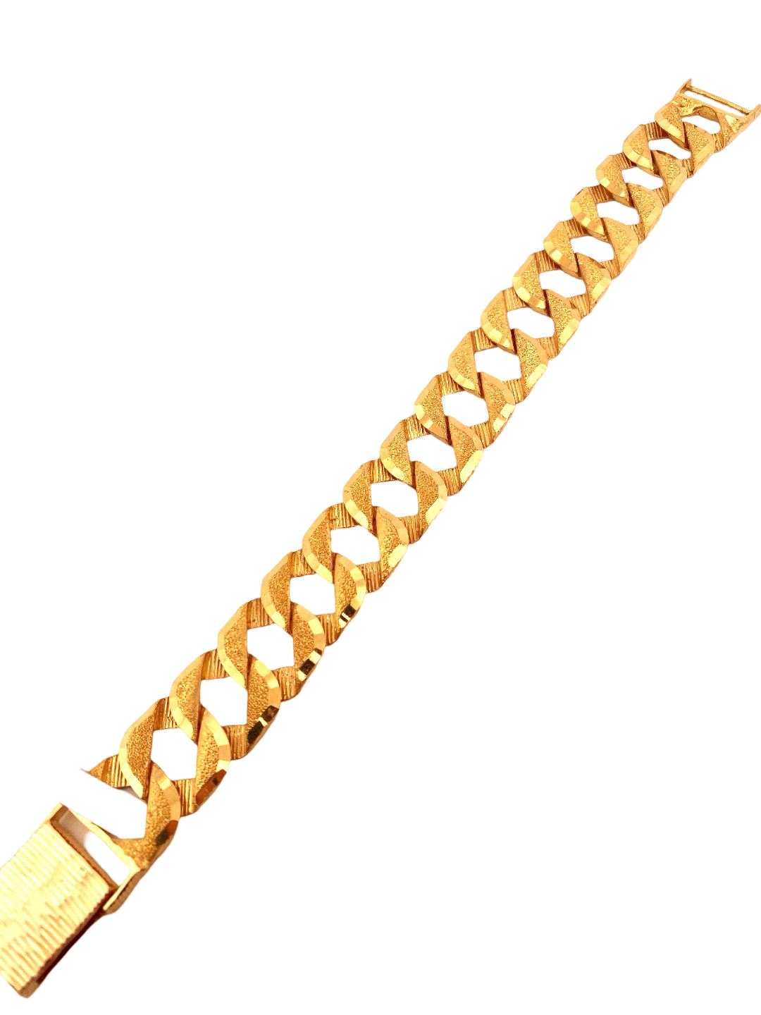 22K Gold Cuban Link Designer Men's Bracelet