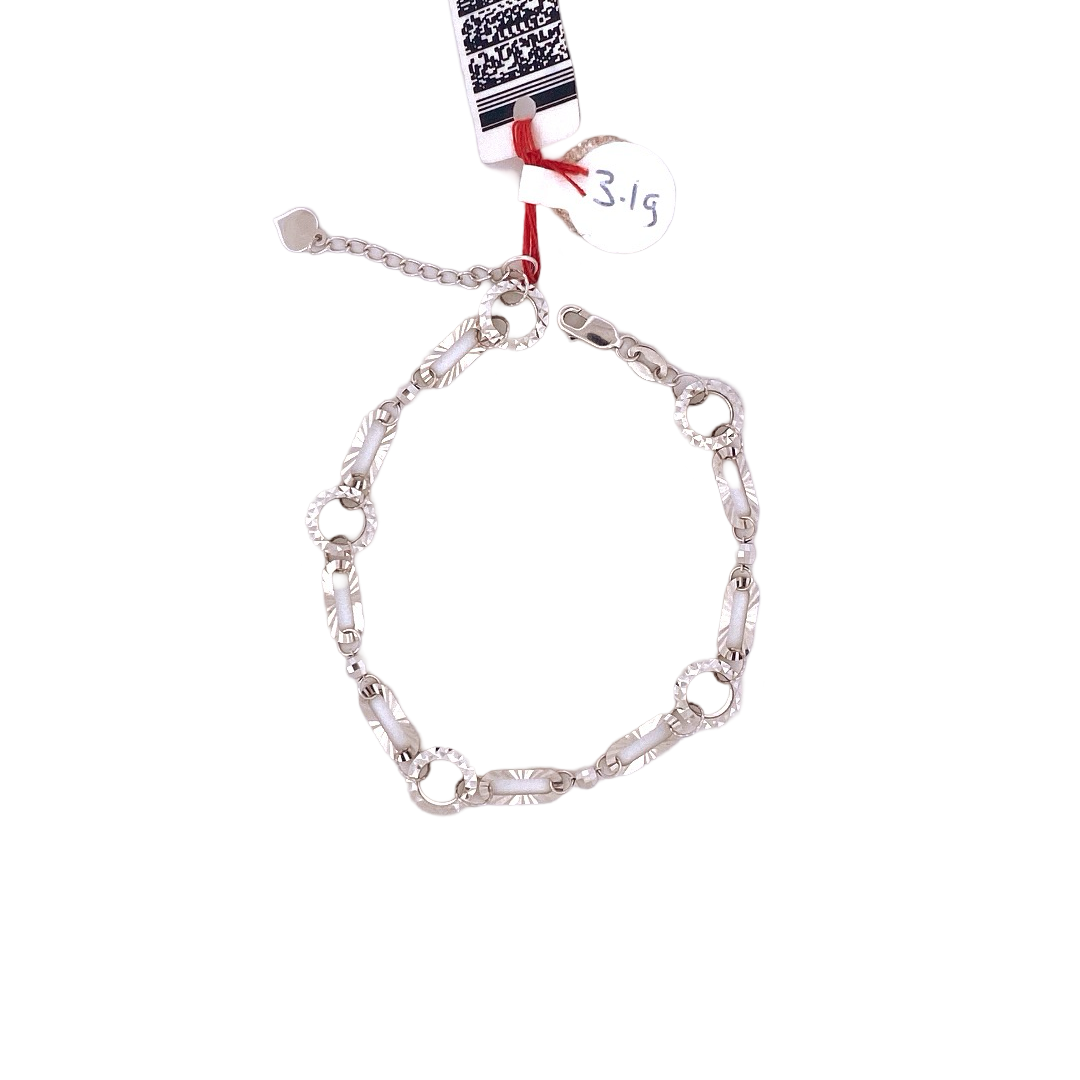 22K White Gold Designer Ladies Bracelet