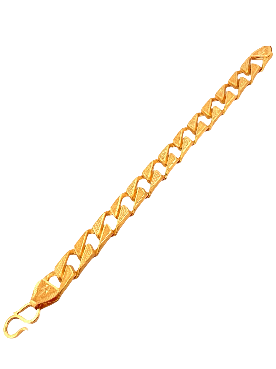 22K Gold Cuban Link Designer Men's Bracelet