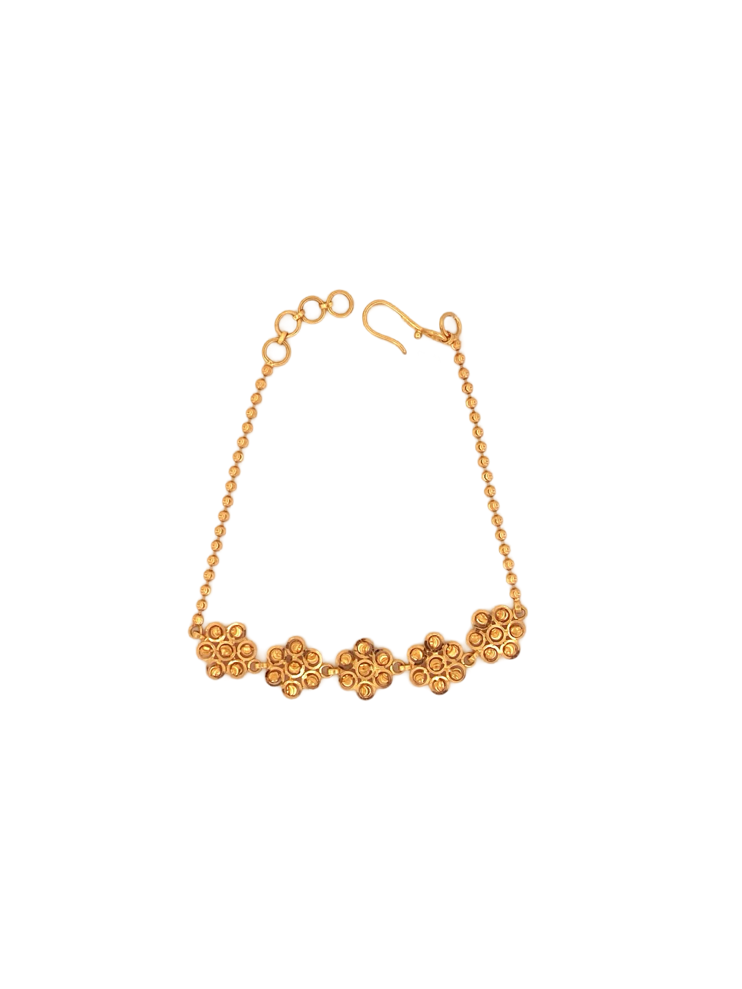 22K Gold Flower Designer Ladies Bracelet