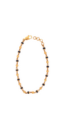 22K Gold Black Bead Designer Ladies Bracelet
