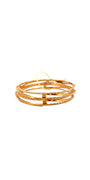 22K Gold Two-tone Designer 2 Pieces Set Of Bangles